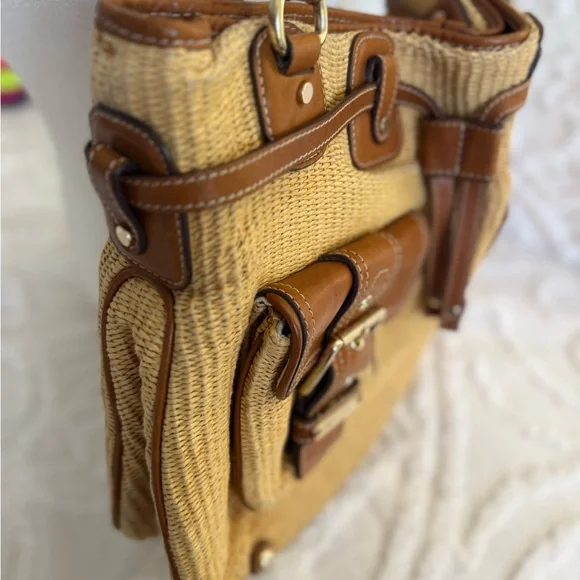 Michael Kors Woven Tan and Brown Shoulder Bag - Picture 15 of 15